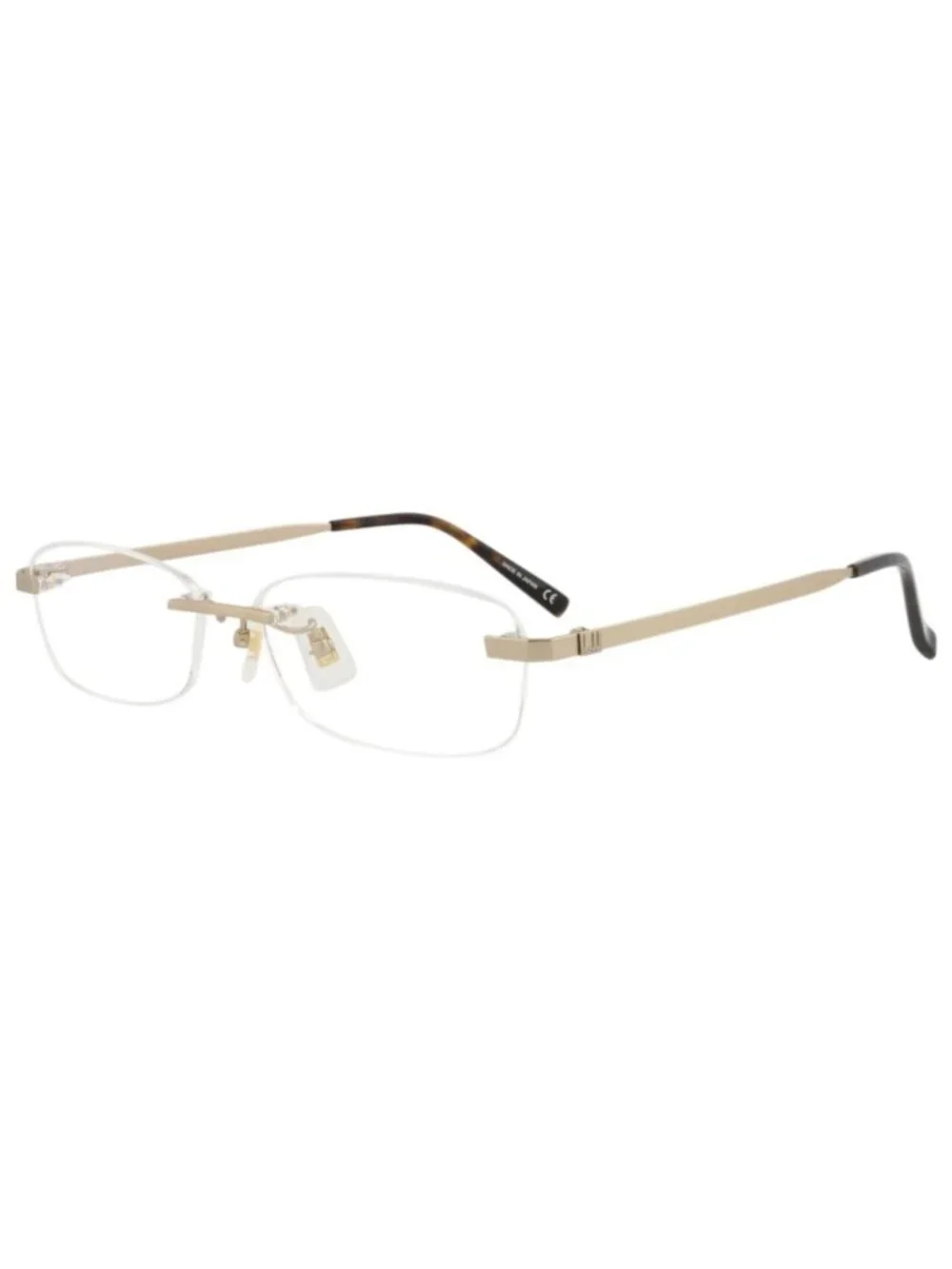 New Dunhill Women's Eyeglasses Square Rectangle Titanium Frame Mens Gold Gold